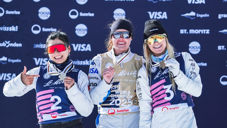 喜报！2025年度自由式滑雪空中技巧世界锦标赛徐梦桃获得银牌